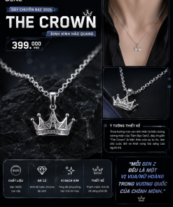 Dây Chuyền Bạc S925 TiemBacGenZ "The Crown" – Định Hình Hào Quang