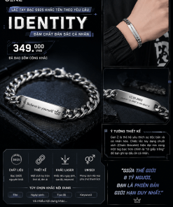 Lắc Tay Bạc TiemBacGenZ "Identity" – Đậm Chất Bản Bản Sắc Cá Nhân