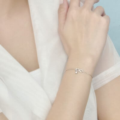 Lắc tay Bạc đính đá sang trọng