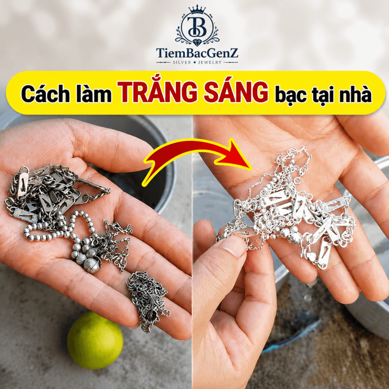 Cách làm sáng bạc tại nhà cho nhẫn bạc và trang sức bạc